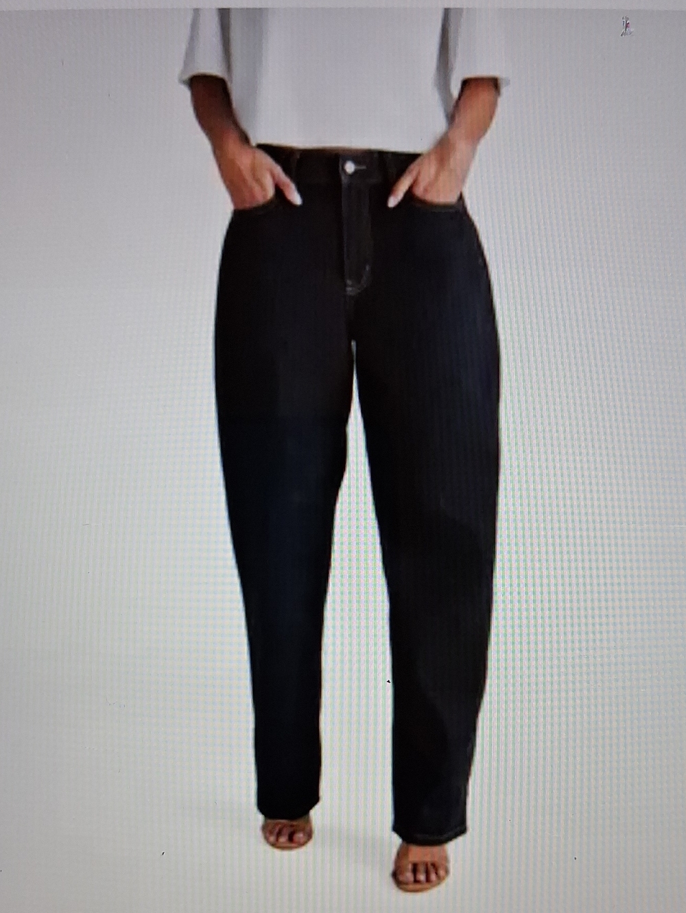 KBB BY KAHLANA MID-RISE BARREL LEG DARK INDIGO WOMENS JEANS SIZE 10 NEW WITH TAG